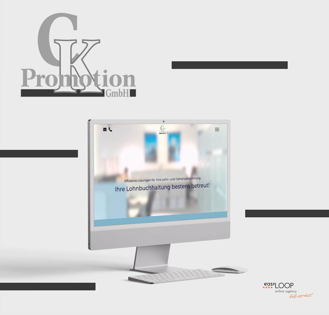 Präsentation einer Website - ckpromotion.de, die Barrierefreiheit Anwendungen nutzt