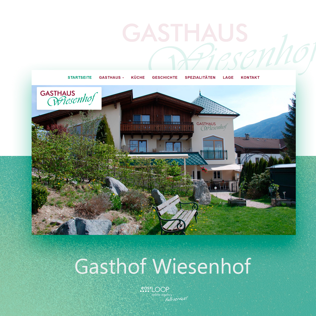 Präsentation einer Website - gasthaus-wiesenhof.at, die Barrierefreiheit Anwendungen nutzt
