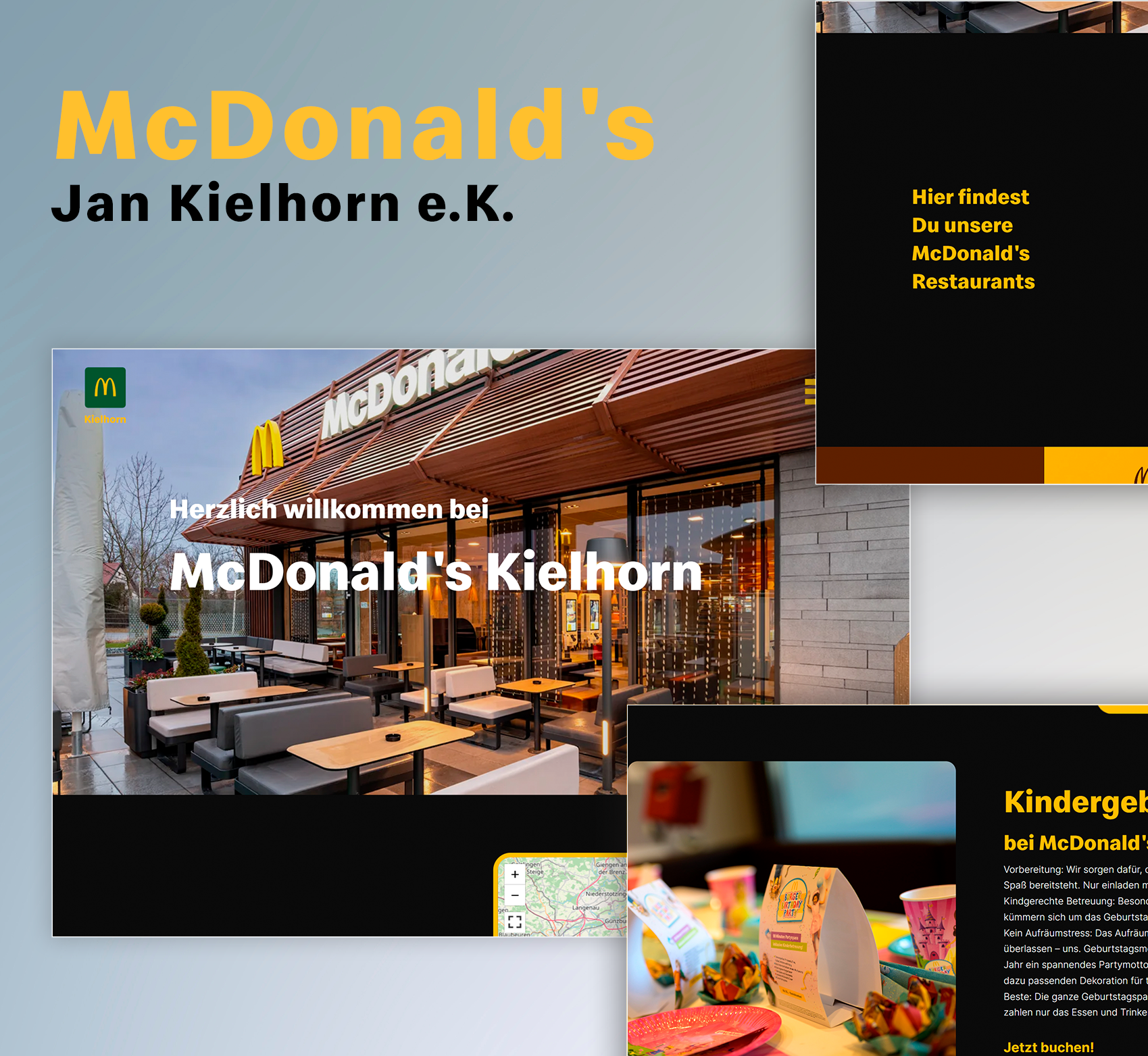 Präsentation einer Website - mcdonalds-kielhorn.de, die Barrierefreiheit Anwendungen nutzt